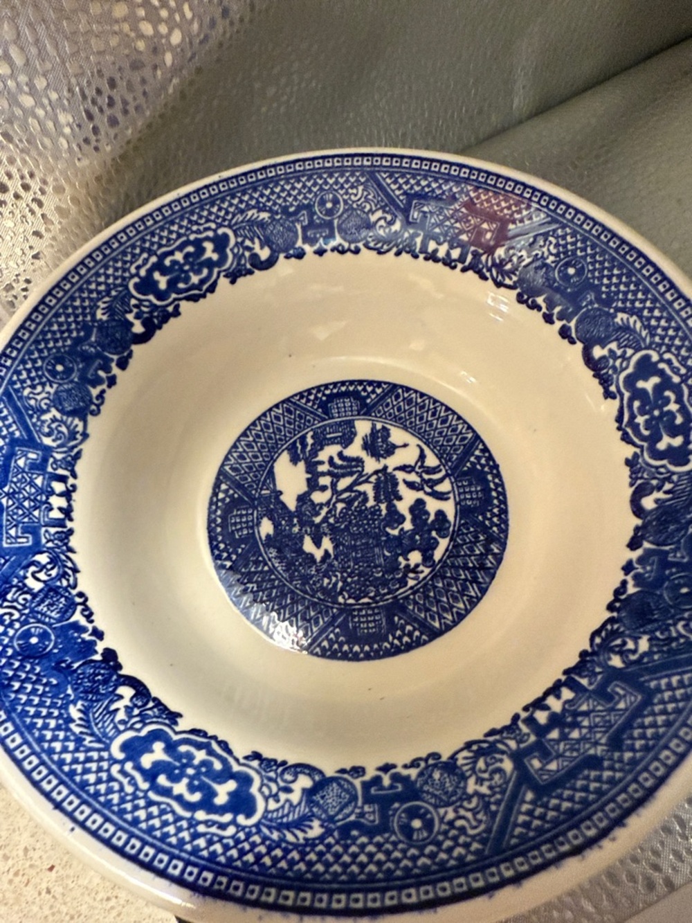 Vintage Blue and White Willow Pattern Royal China